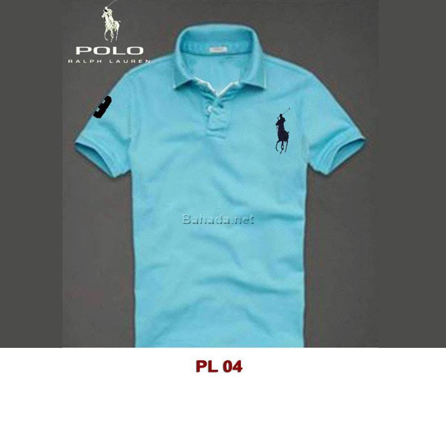 Áo thun polo cổ bẻ màu xanh biển