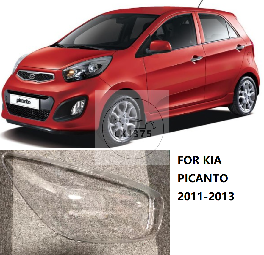 1 cặp vỏ bọc đèn pha ống kính đèn pha ô tô kia picanto 2011 2012 2013