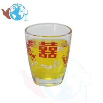 Bộ 12 ly thủy tinh uống trà rồng nhỏ 80ml - 14HBTVP