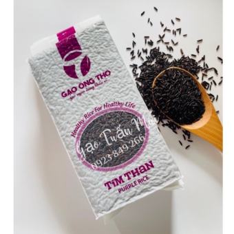 Gạo Lứt Tím Than ,Gạo Ông Thọ Dẻo Mềm Thơm Cơm (Túi 1ký)