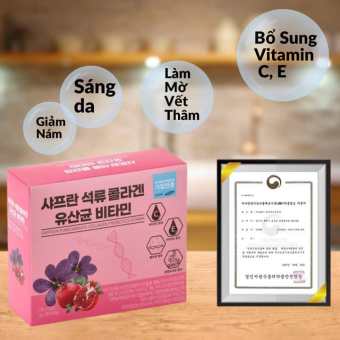Bột Collagen Lựu Đỏ Nhụy Hoa Nghệ Tây Saffron Bio Cell Hàn Quốc