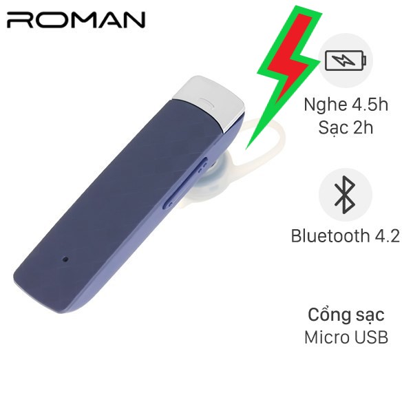 Xac tai nghe bluetooth roman r552n-x xanh