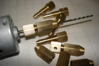 Đầu giữ khoan mini kiểu 1 nhiều kích thước / Đầu kẹp mũi khoan dùng cho motor mini trục 2mm 2.3mm 3.17mm