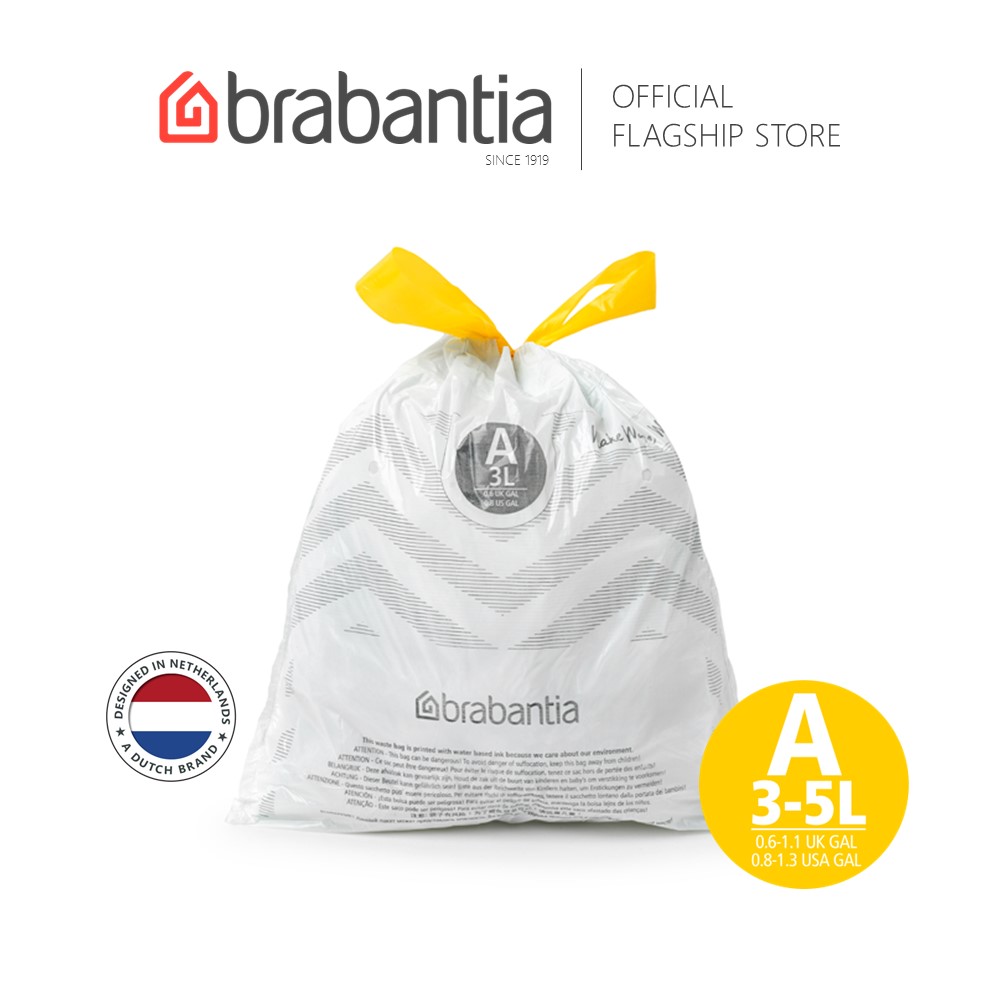 Trash bags, code D, 15-20 L, 40 pcs. - Brabantia