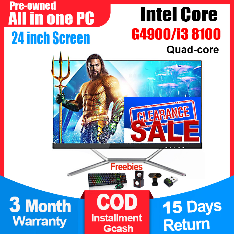 Lazada Philippines - All in One desktop PC Core LED High Resolution Screen 4GB/8GB RAM 120GB SSD Storage for Online courses Office Used Offline Games