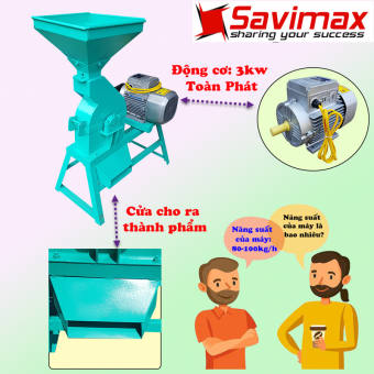 Máy nghiền ngũ cốc đa năng máy nghiền ngô khoai sắn năng suất 100kg