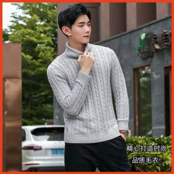 Áo Len Nam Cổ Lọ Vặn Thừng Tay Dài Boy Phố Phong Cách Hàn Quốc