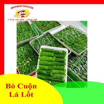 Bò cuộn lá lốt đóng khay (18-20 cuộn) thơm, ngon
