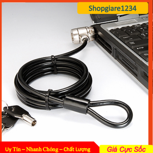 Khóa chìa laptop kingmaster cp1200- dây 1.8m cứng cáp- khóa sơn tĩnh điện - chính hãng 100%, khóa chìa tròn