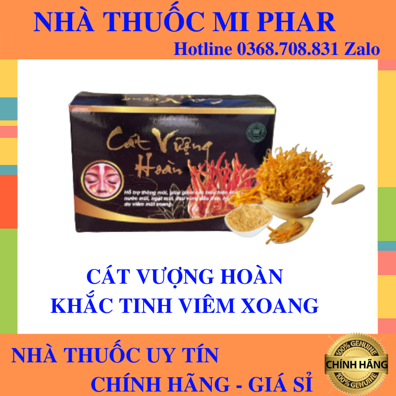 Viên hoàn hỗ trợ xoang mũi - cát vượng hoàn chính hãng- mi pharmacy