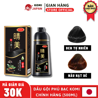 KOMI - DẦU GỘI PHỦ BẠC THẢO DƯỢC ĐEN TÓC - 500ML