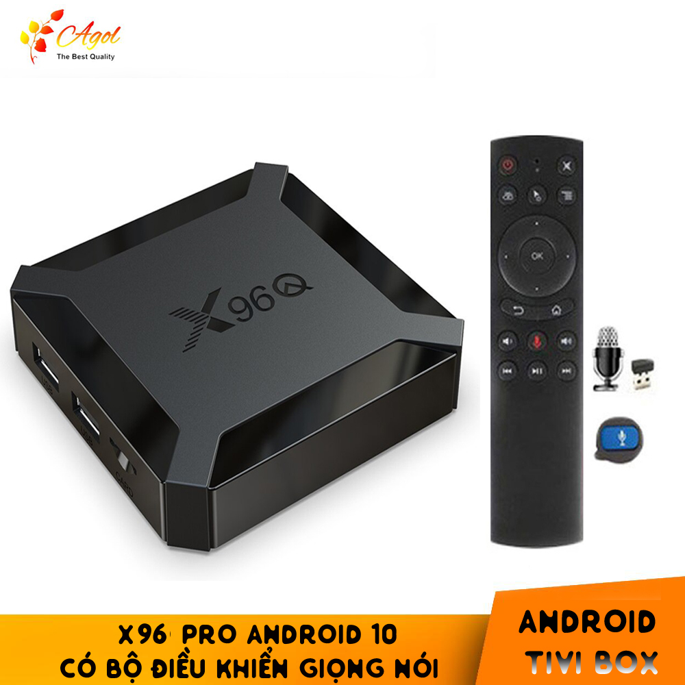 TV box Android 10 X96Q có điều khiển giọng nói tiếng việt hỗ trợ kiếm giọng nói và cử chỉ cài sẵn chương trình tivi và xem phim HD miễn phí vĩnh viễn