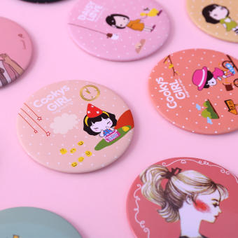 Gương tròn mini, cầm tay nhiều hình khác nhau dễ thương, tiện lợi