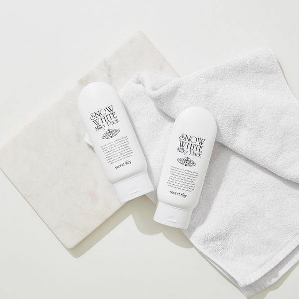 Kem ủ trắng da toàn thân secret key snow white milky pack cocolux, kem tắm trắng mặt và body hàn quốc