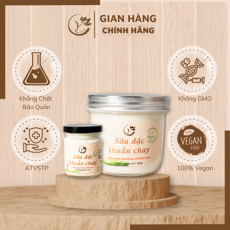 Sữa Đặc Thuần Chay Ngọc Ngà Vegan. Dùng để pha sữa, làm sinh tố, chấm bánh mì, chay mặn đều dùng được