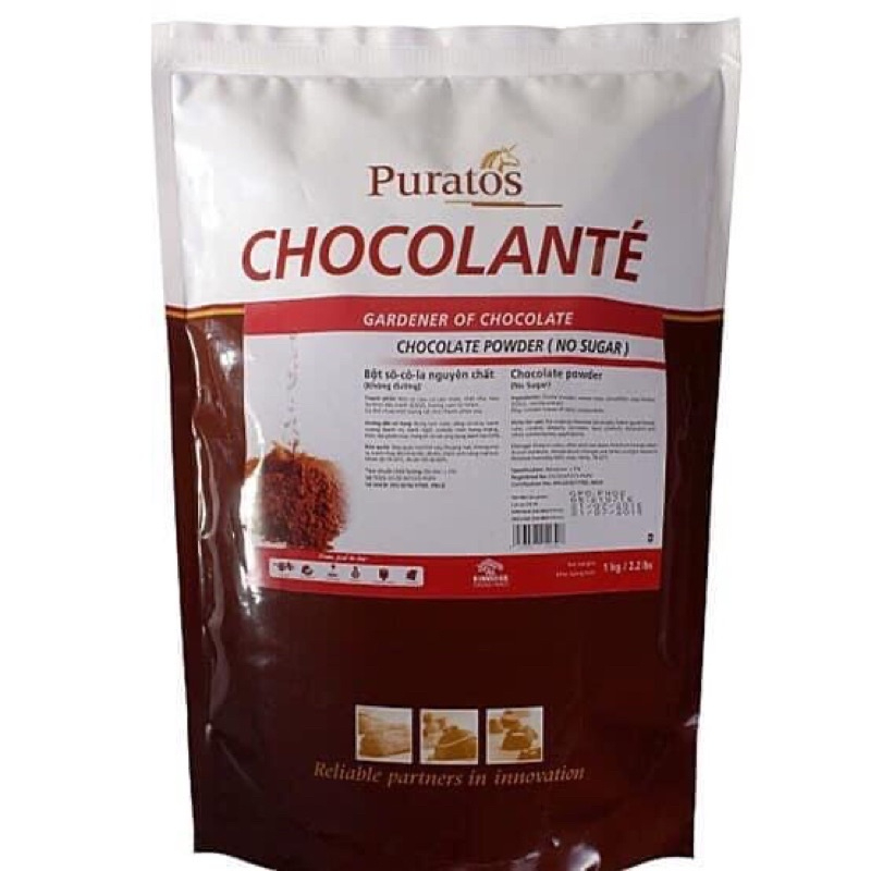 Bột Cacao, Socola Bột Nguyên Chất Không Đường Puratos CHIA LẺ 100G-300G