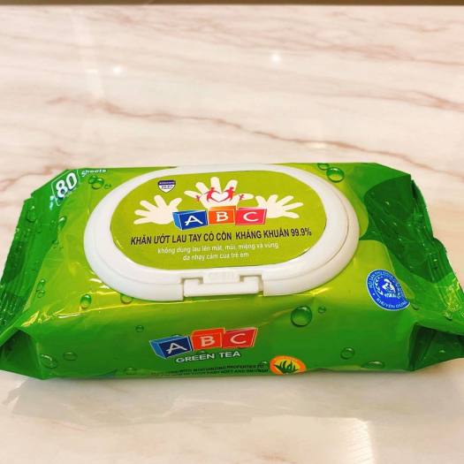 Khăn Ướt Lau Tay Kháng Khuẩn ABC Khử Mùi - 80 Tờ