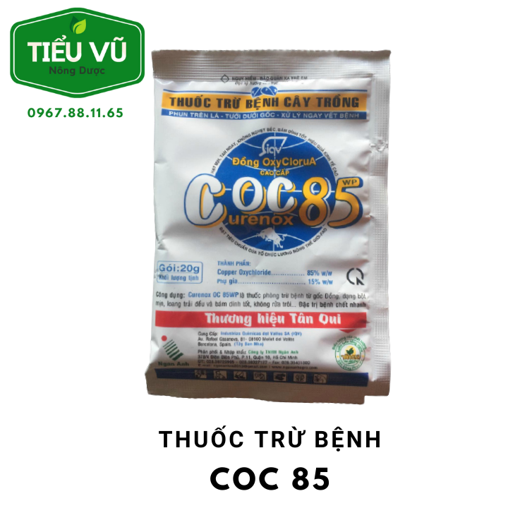 2 Gói Coc 85 Trừ nấm trên cây trồng