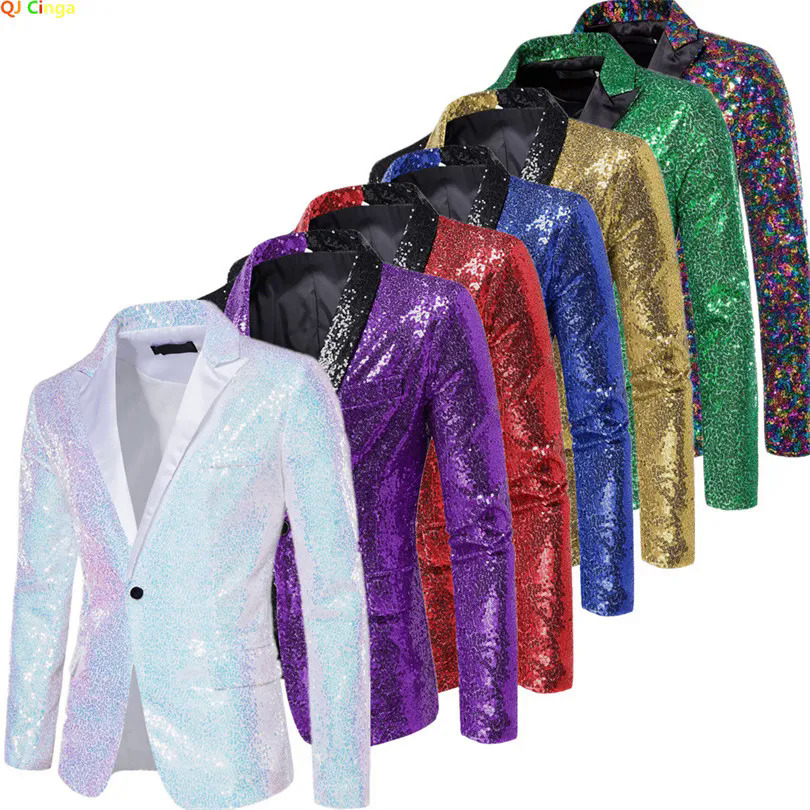 Glitter suit hot sale jacket mens