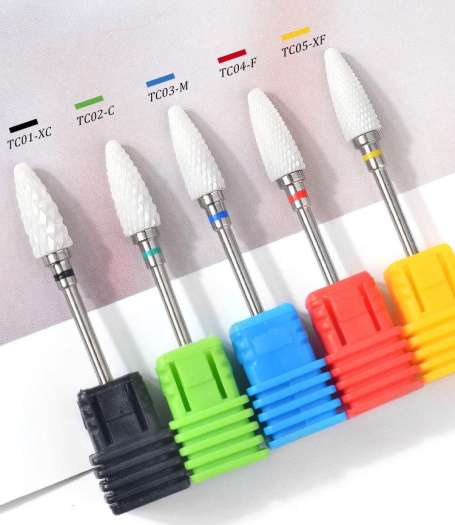 Đầu mài sứ (đầu mài dũa móng, phá móng) đủ kích cỡ (XF, F, M, C, XC)