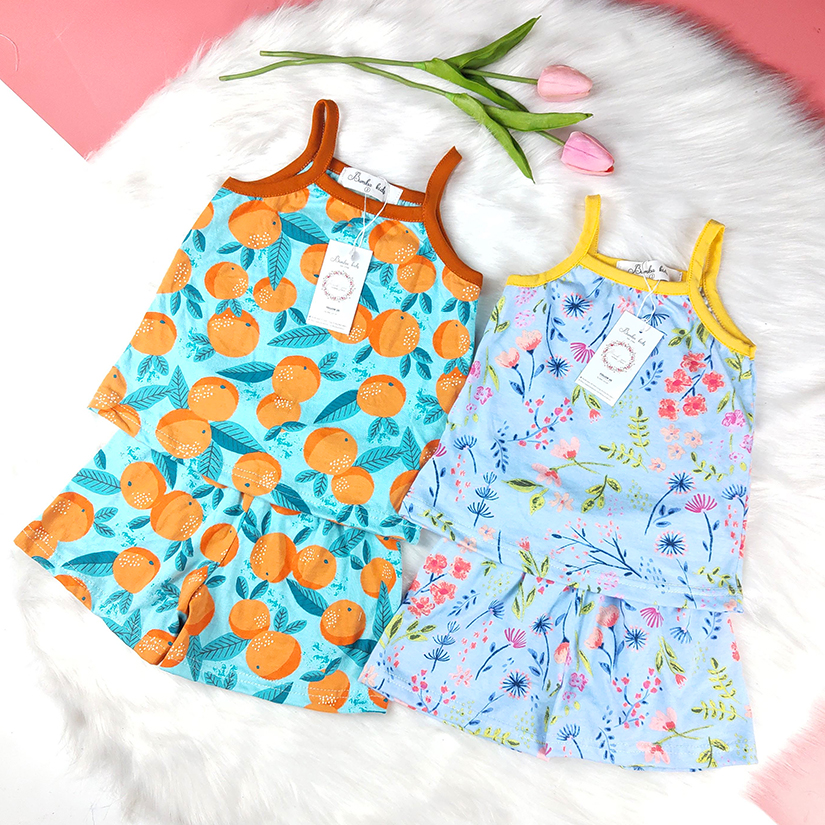 Bộ 2 dây bé gái bumba kid vải 100% cotton🥕cao cấp 🥕 bộ 2 dây cotton xuất dư thoáng mát mềm mại bé gái 1-7 tuổi - bộ 2 dây bé gái - bộ 2 dây cotton bé gái