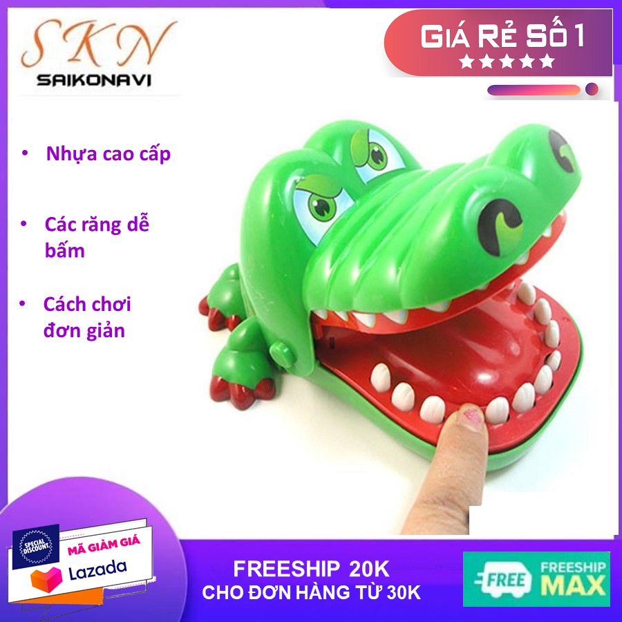 Trò Chơi Khám Răng Cá Sấu Cắn Tay,Trò chơi cá sấu cắn tay vui nhộn, bộ đồ chơi cá sấu ngộ nghĩnh - Bộ trò chơi khám răng cá sấu
