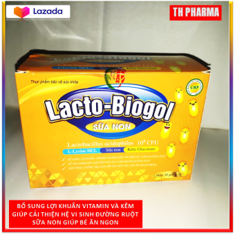 Cốm vi sinh Lacto Biogol Sữa Non giúp bé ăn ngon, giảm rối loạn tiêu hóa, táo bón, tiêu chảy - Hộp 30 gói bổ sung 4 tỷ lợi khuẩn cho trẻ từ 1 tuổi