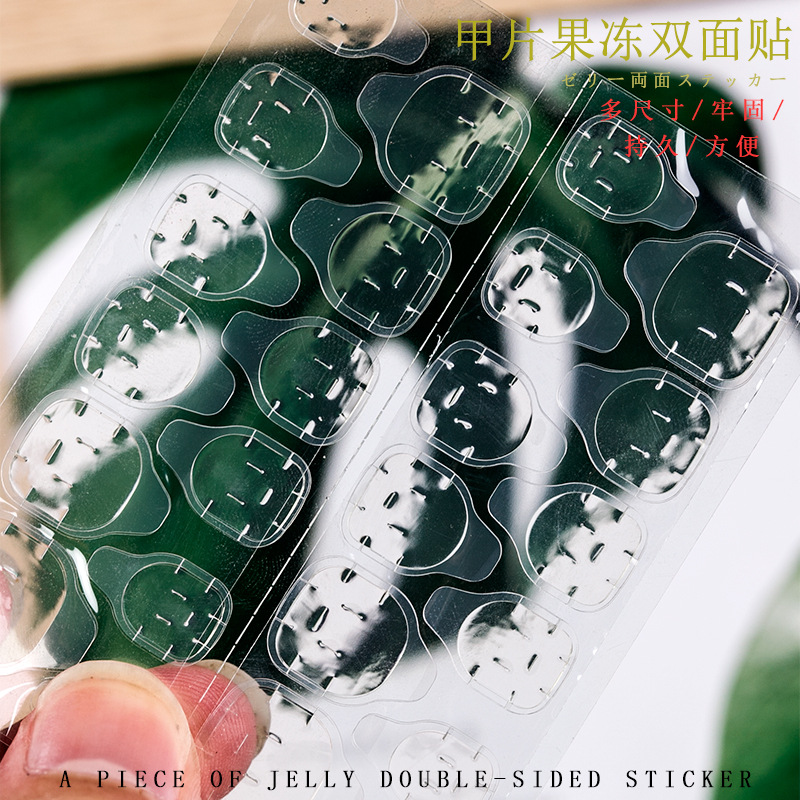 Gambar ??Strong Sticky??Jelly Glue 240pcs 480pcs Tapes Lot Super Thin Transparent and Waterproof Stickers for Artificial Nails
