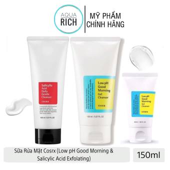 Sữa Rửa Mặt Cosrx Good Morning Low pH Cleanser - Salicylic Acid Exfoliating Cleanser 150ml [Xanh Đỏ]
