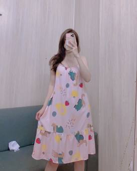 Váy lanh 2 dây mát lạnh ngày hè, form rộng mặc thoáng mát vô cùng dành cho nàng VL01 - Phúc Thành Haven Shop