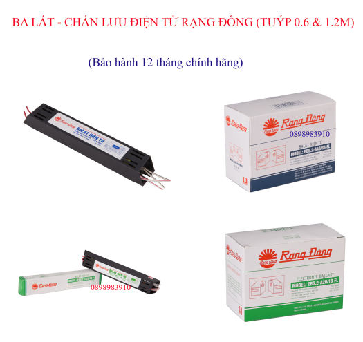 Balát Chấn lưu điện tử 2 Đầu RẠNG ĐÔNG EBS.2 - A40/36 FL - Máng tuýp 1.2m