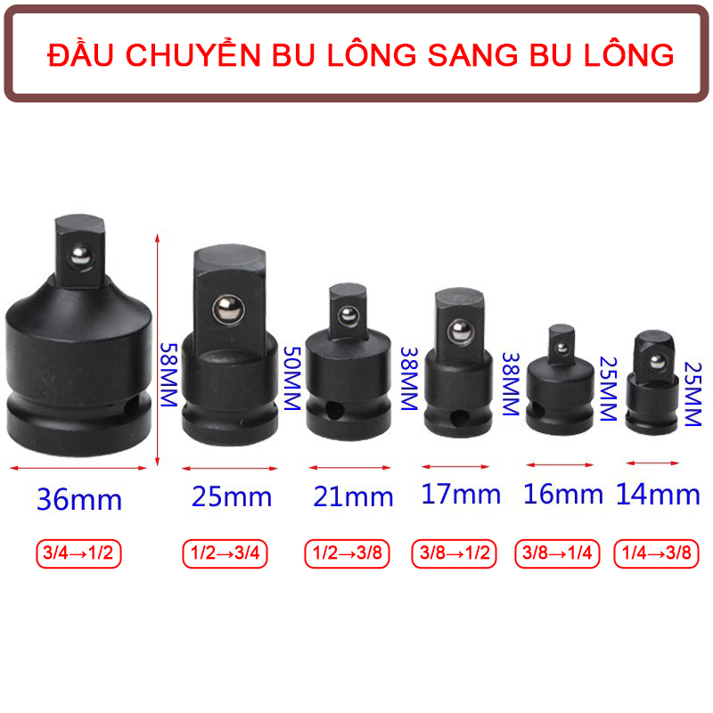 Đầu Chuyển Bulong Sang Bulong Các Loại, Bán Lẻ