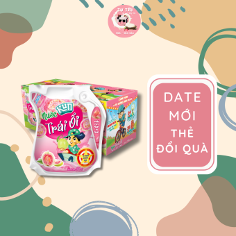 Sữa Kun Ổi túi 110ml dạng sữa trái cây thùng 24 túi Date luôn mới.