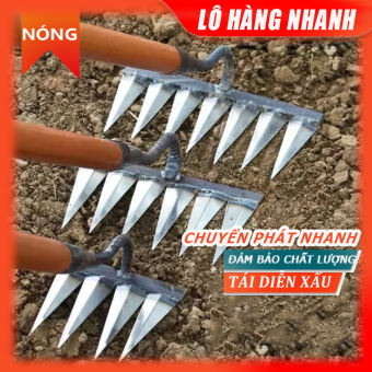 Cuốc Cào Làm Cỏ Dụng Cụ Trang Trại Cuốc Làm Cỏ Cuốc Làm Cỏ Dụng Cụ Nới Lỏng Đất Xoay Gốc Cào Móng Sáu Răng Cào Thép Dụng Cụ Nông Nghiệp Daquan