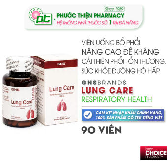 Viên uống bổ phổi, giải độc phổi LUNG CARE Lọ 90 viên - Lungcare Giảm ho hen, COPD, tiết đờm, thanh lọc phổi