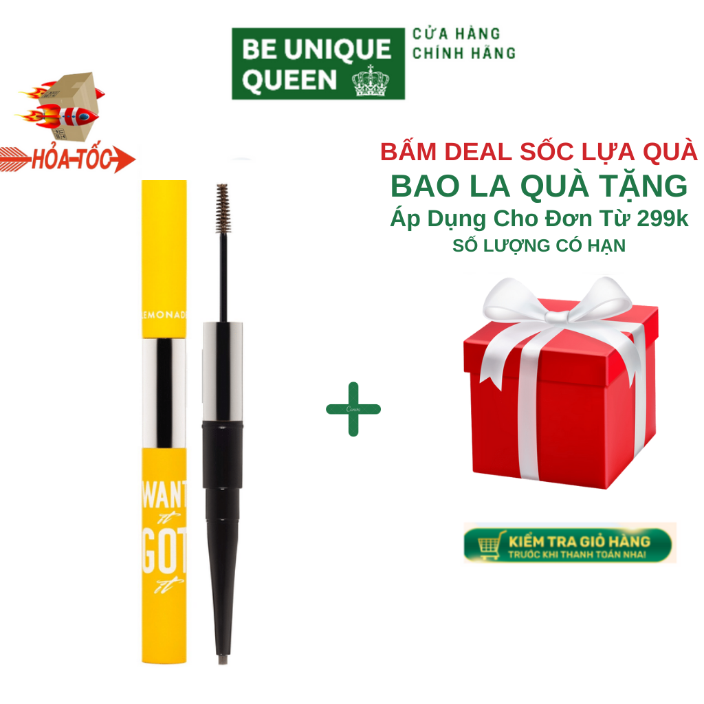 CHÌ KẺ LÔNG MÀY 2 ĐẦU LEMONADE WANT IT GO IT DUAL EYEBROW