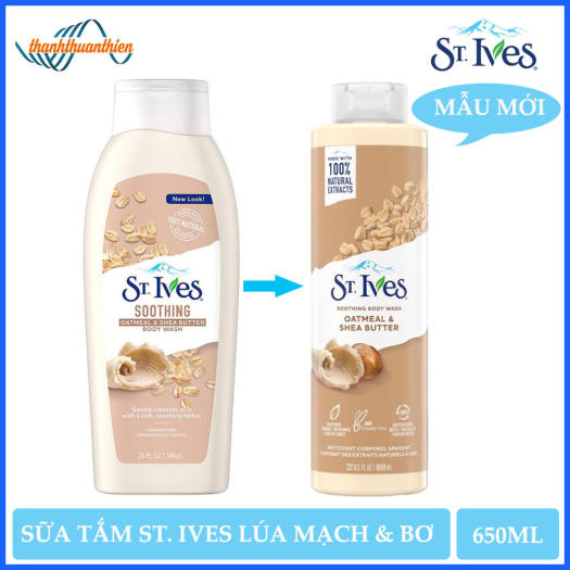 Sữa tắm st.ives lúa mạch & bơ 650ml