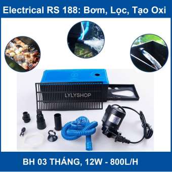Máy bơm nước bể cá cảnh RS 188  - 3 tác dụng bơm nước + thổi khí tạo oxy + tạo luồng bể cá