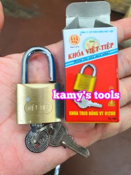 Ổ khóa việt tiệp thau bấm 3 phân model 01280