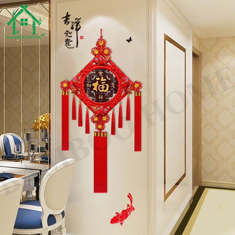 Dây trang trí tường BAMBOO HOME, dây liễng chữ “ Phúc” 76cmx30cm trang trí nhà cửa vào các dịp lễ tết