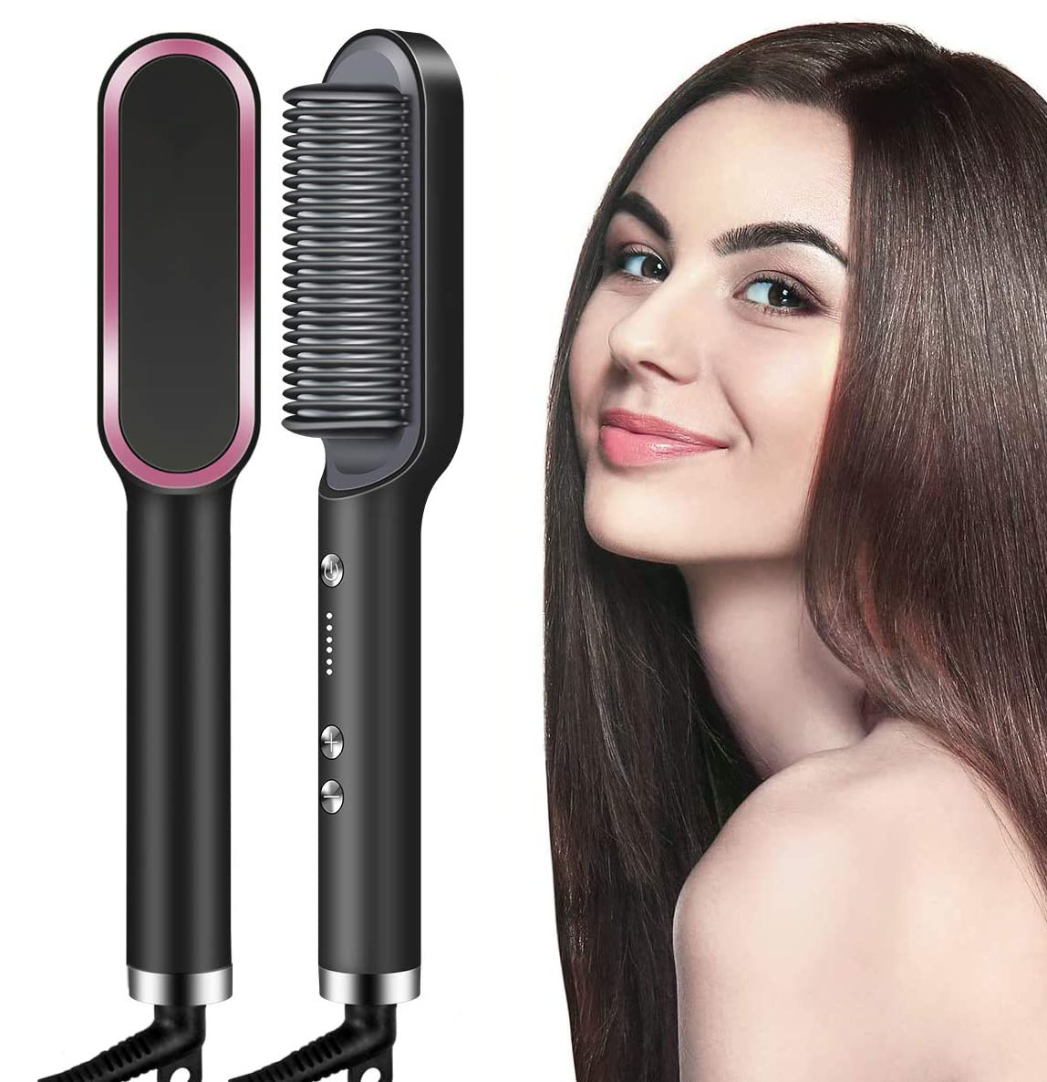 Professional Hair Brush Electric Hair Straightener Comb Wavy Hairdresser  Fast Heating Hair Comb | Lazada