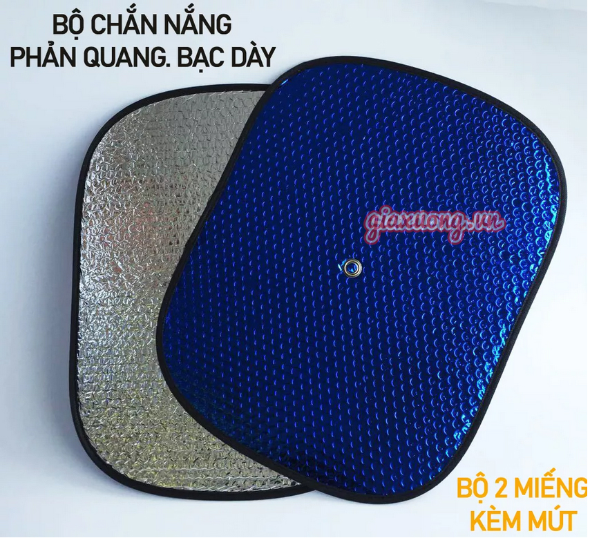 Tấm che nắng ô tô, Tấm chắn nắng ô tô, flim che nắng, tráng bạc, phản quang, mút kính, BỘ 2 MIẾNG, Khoxuong