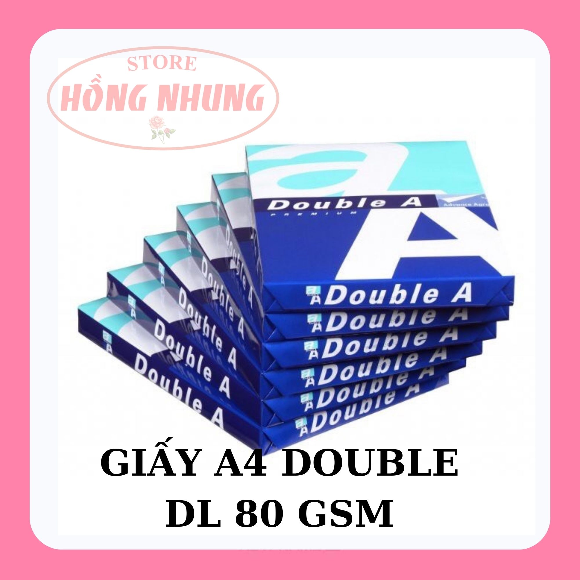 5 ram giấy a4 double a, định lượng 70 gsm/ định lượng 80gsm, giấy trắng đẹp, chuyên dùng cho in ấn văn phòng, hàng giấy thùng.