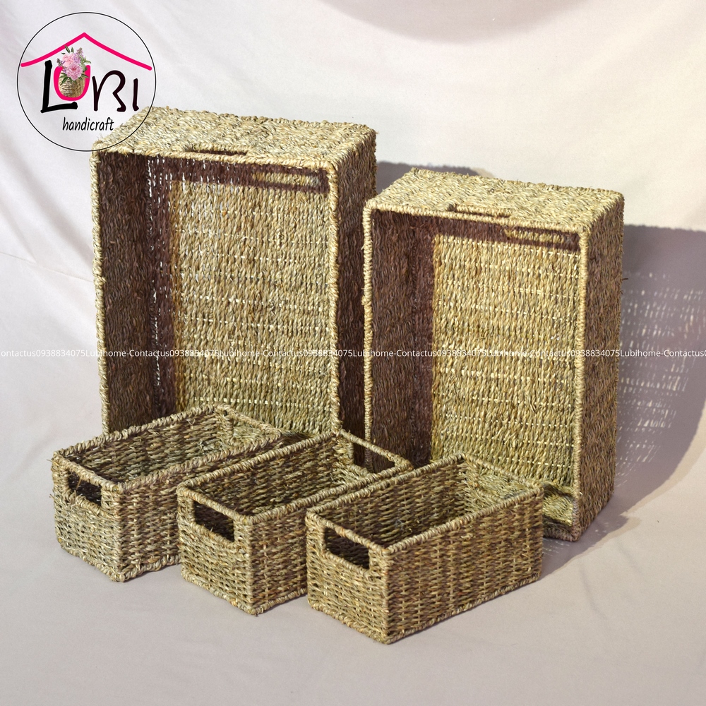 - Sọt cói đựng đồ hình chữ nhật - đơn giản, xinh xắn