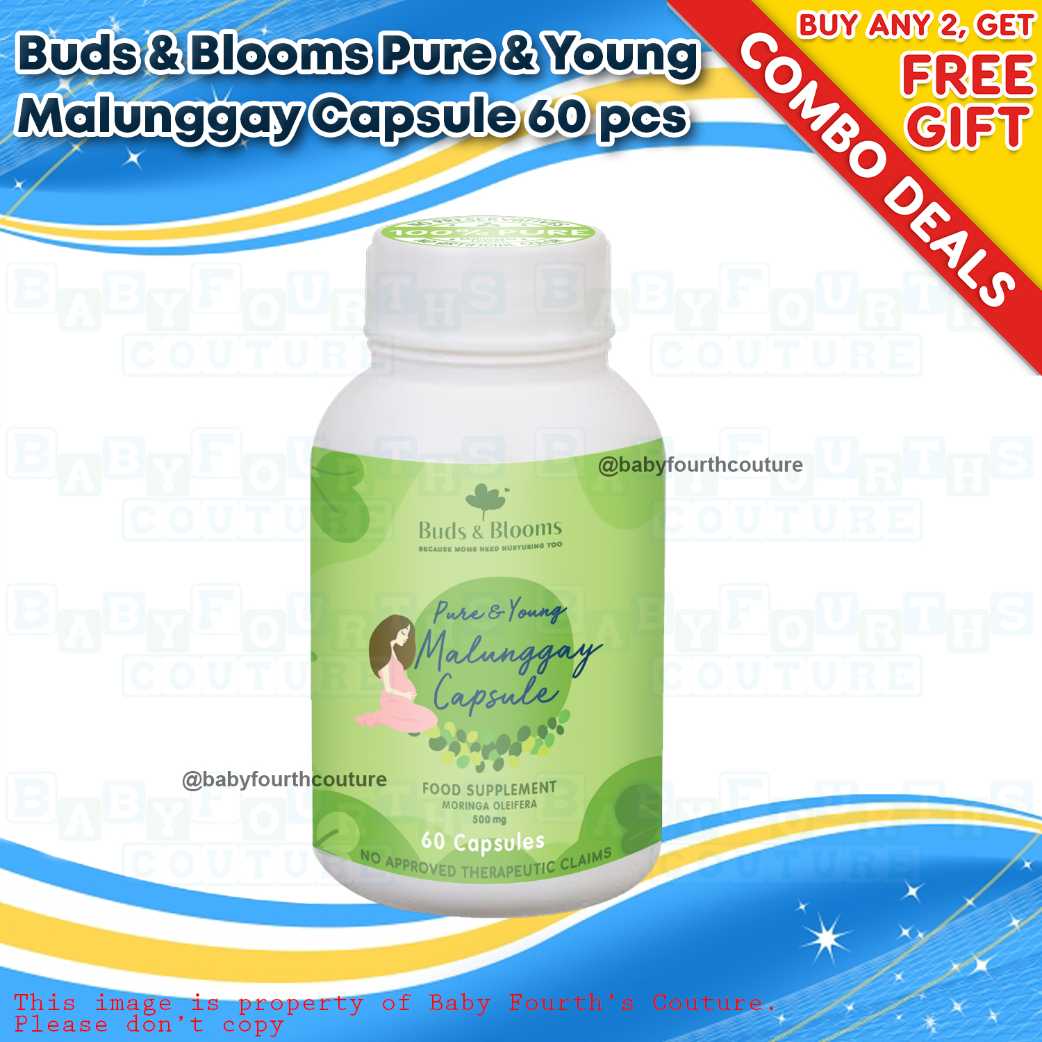 Baby Fourth Couture Buds & Blooms Pure & Young Malunggay Capsule (60 Capsules)