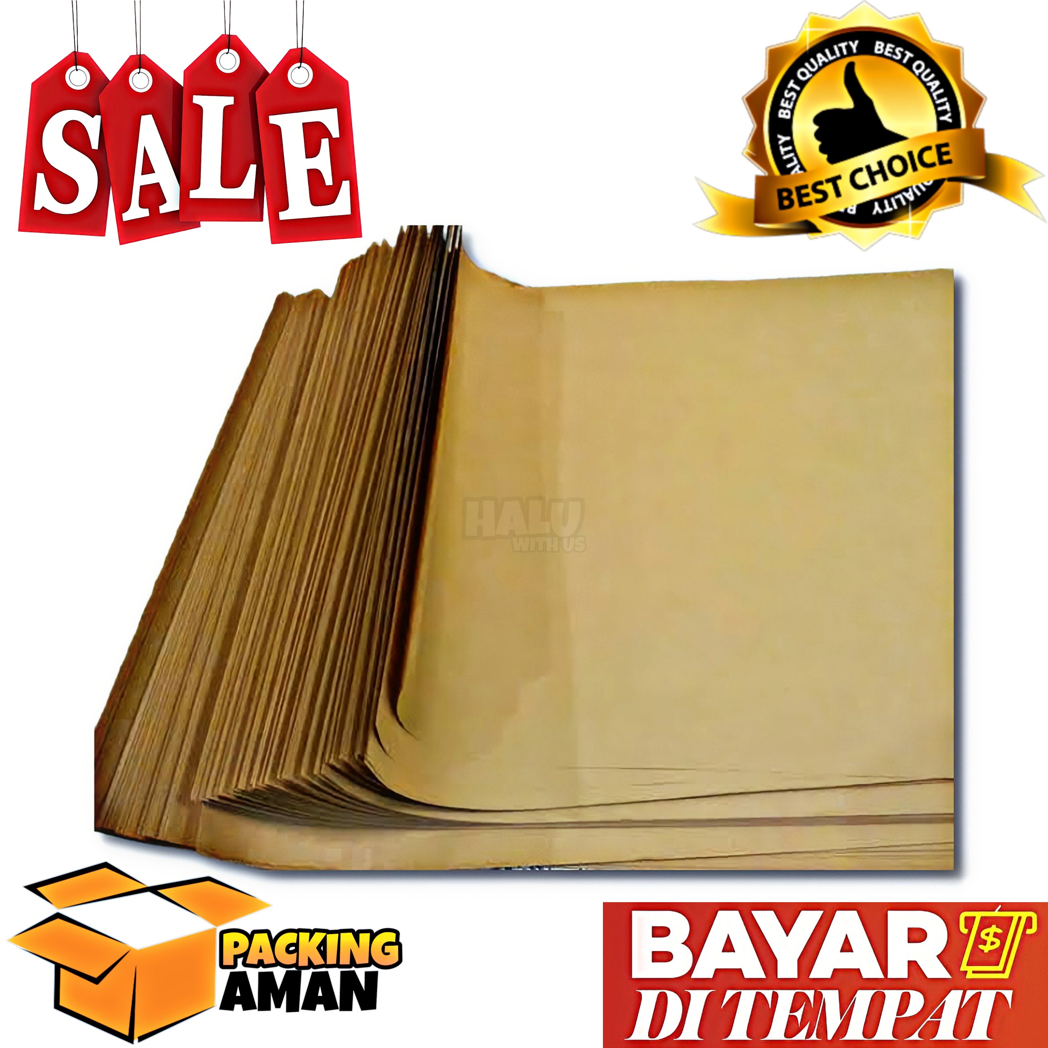 Jual Kertas Kraft/ Kertas Samson/ Kertas Coklat Liner A5 (15cm x 21cm)  300gsm - Paper Craft