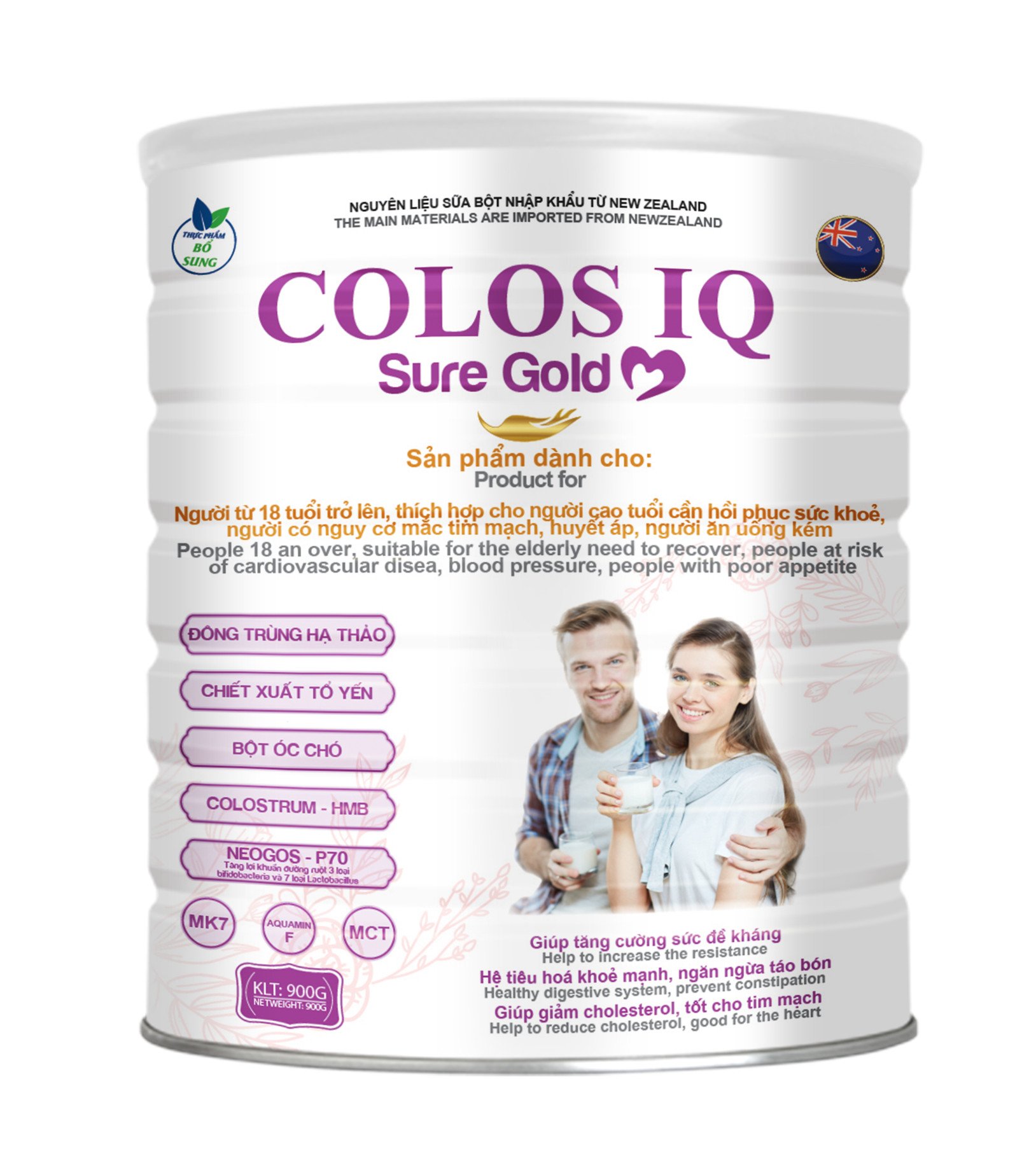 SỮA DINH DƯỠNG COLOS IQ SURE GOLD 900G