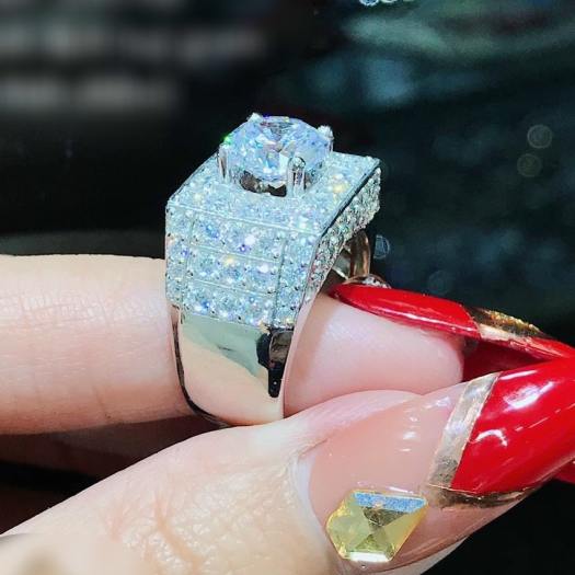 HOÀN TIỀN 15% - Nhẫn nam bạch kim đính đá cao cấp - N6868 Juri shop - Giống Thật 99% - Chất liệu Bạc 925 Bền Màu Vĩnh Viễn Không Đen - Dùng Đi Tiệc