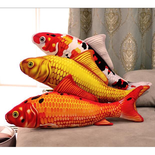 Gối ôm 3d hình cá chép, cá Koi 3d, gối ôm 3d hình con cá
