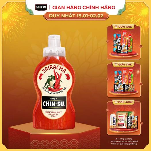 CHIN-SU Tương ớt Sriracha Chai 250G - Sốt ớt | VietMart.co